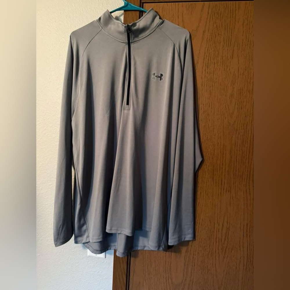 Under Armour Steel Gray Quarter-Zip Pullover